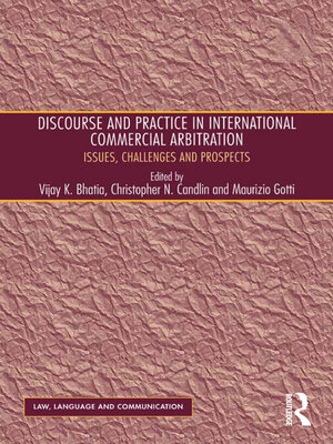 cover image of Discourse and Practice in International Commercial Arbitration